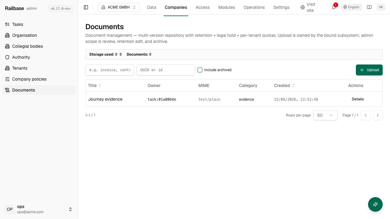 Core Documents repository